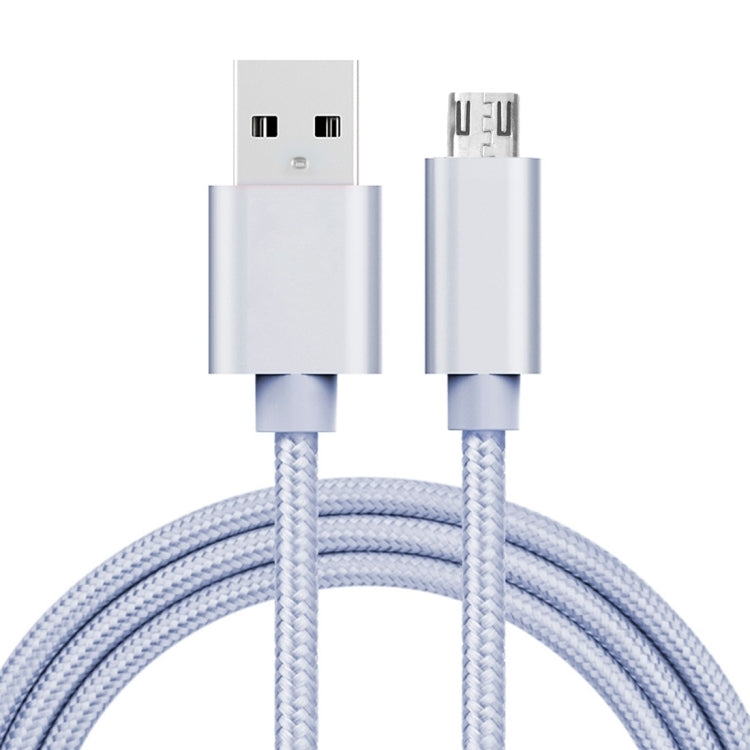 Woven 3A Micro USB kábel - 1m sivý