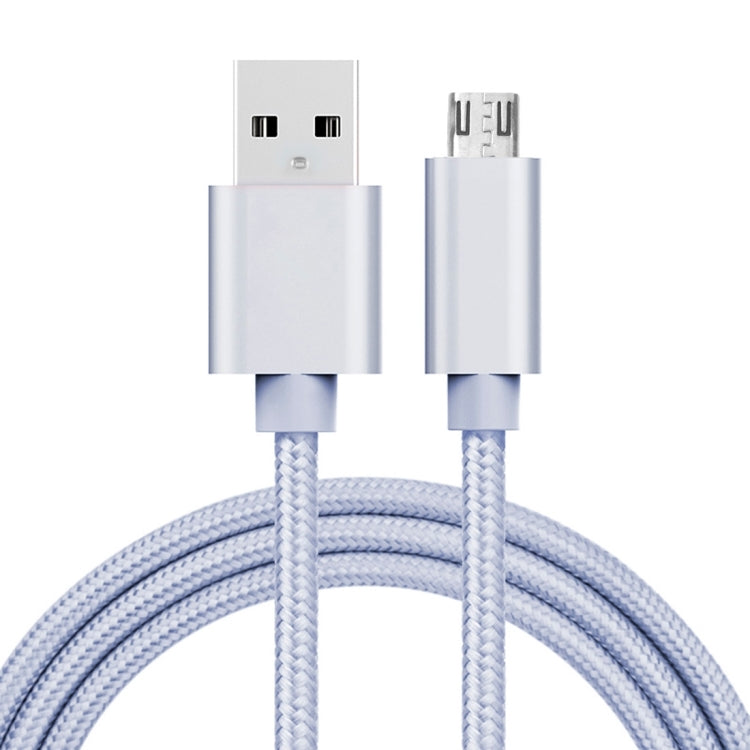 Woven 3A Micro USB kábel - 1m sivý