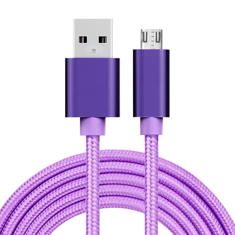 Woven 3A Micro USB kábel - 1m fialový