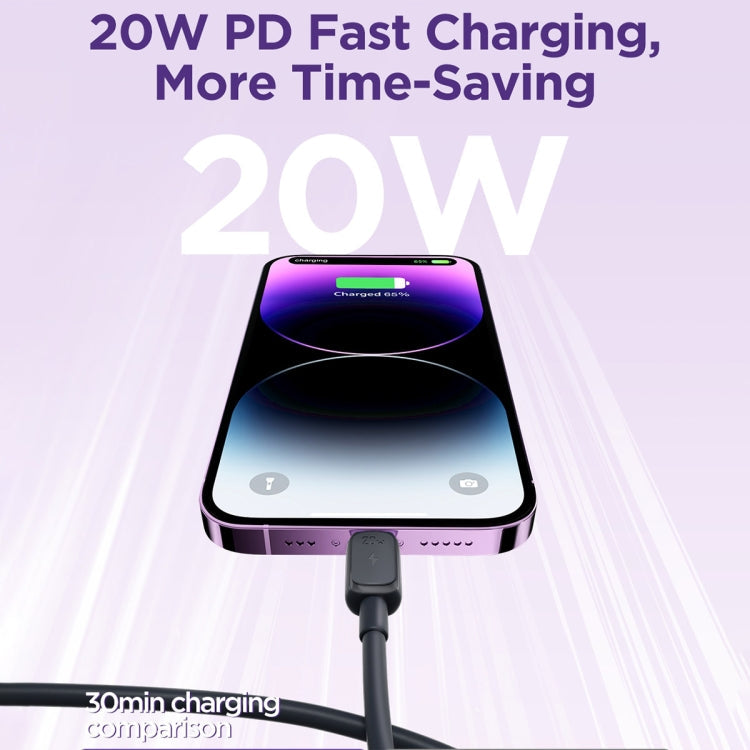JOYROOM S-CL020A14 20W Rýchlo nabíjací kábel USB-C na Lightning 8-Pin - 1.2m (čierny)