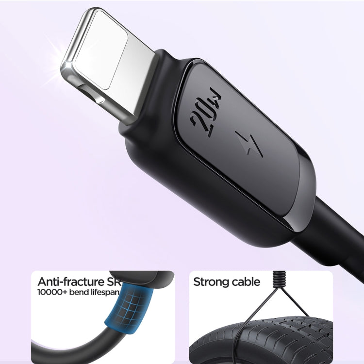 JOYROOM S-CL020A14 20W Rýchlo nabíjací kábel USB-C na Lightning 8-Pin - 1.2m (čierny)