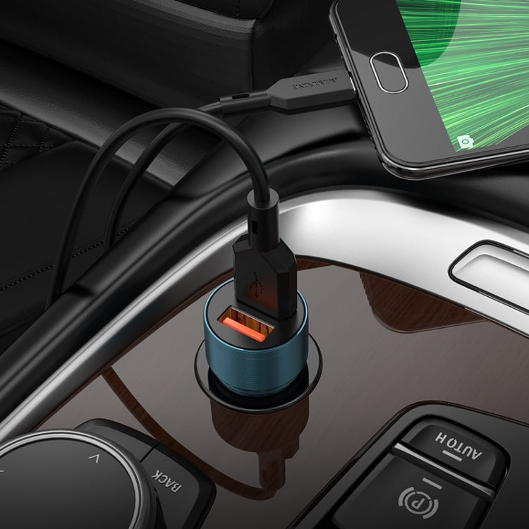 BOROFONE BZ19 Duálna auto nabíjačka s USB portami a USB na Micro USB káblom (čierna)