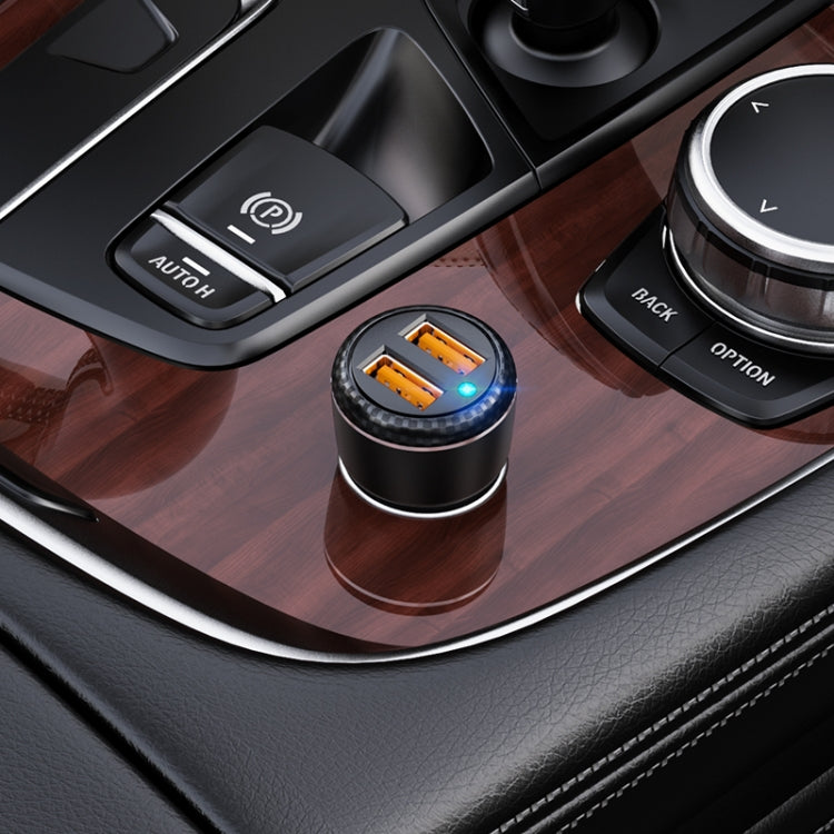 Borofone BZ17 Duálna auto nabíjačka s USB portami a QC3.0 (čierna)
