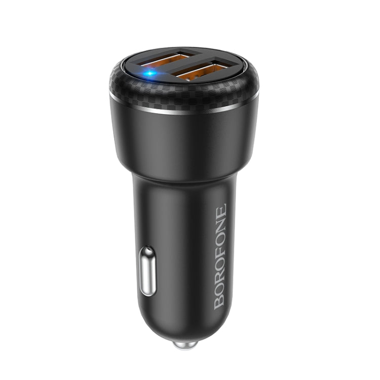 Borofone BZ17 Duálna auto nabíjačka s USB portami a QC3.0 (čierna)