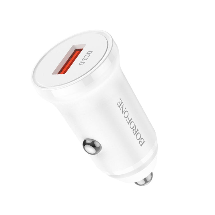 Borofone BZ18 Auto nabíjačka s jedným USB portom a QC3.0 (biela)