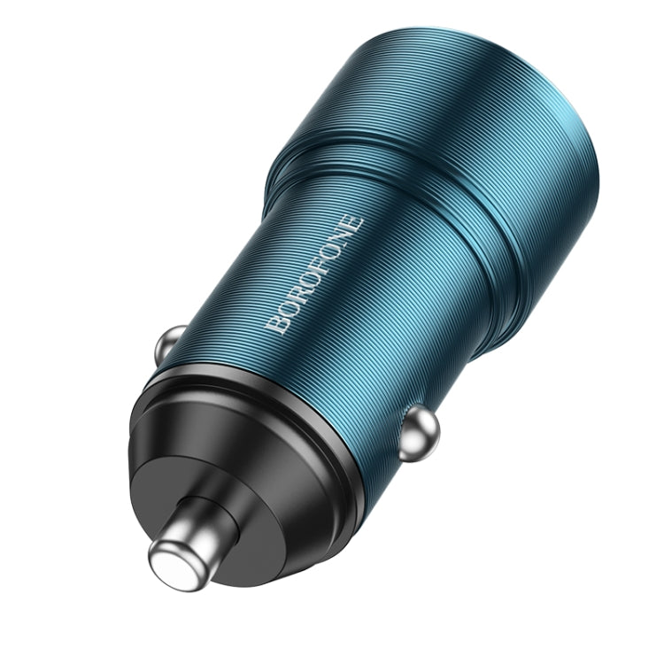 BOROFONE BZ19 Duálna auto nabíjačka s USB portami (modrý)