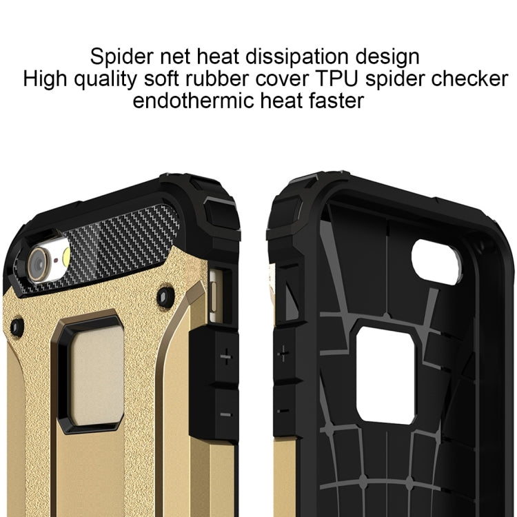 HYBRID ARMOR Tvrdený kryt pre Apple iPhone 5 / 5S / SE - zlatý