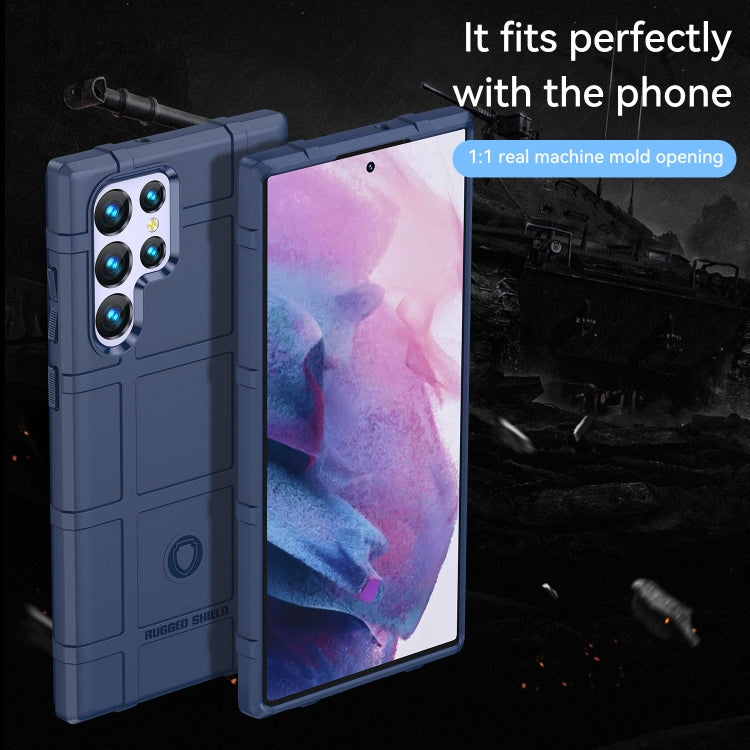 RUGGED Zadný kryt pre Samsung Galaxy S22 Ultra 5G - modrý