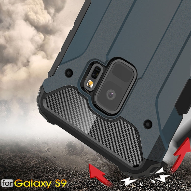 HYBRID ARMOR Tvrdený kryt pre Samsung Galaxy S9 - modrý