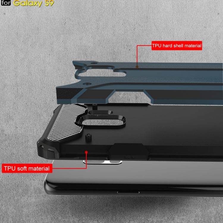 HYBRID ARMOR Tvrdený kryt pre Samsung Galaxy S9 - modrý