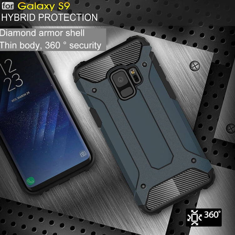 HYBRID ARMOR Tvrdený kryt pre Samsung Galaxy S9 - modrý