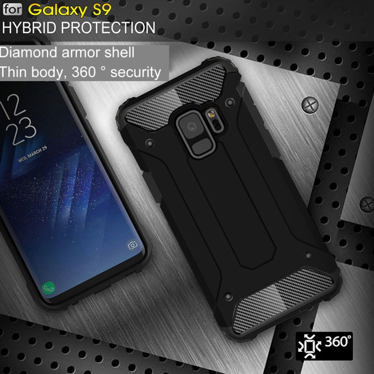 HYBRID ARMOR Tvrdený kryt pre Samsung Galaxy S9 - čierny