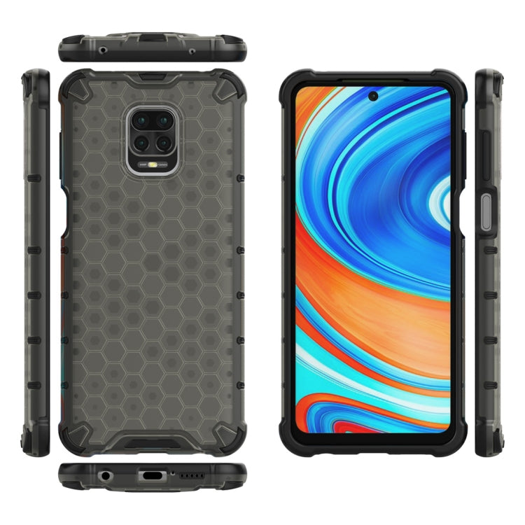 HONEYCOMB Tvrdený kryt pre Xiaomi Redmi Note 9S / Note 9 Pro - sivý