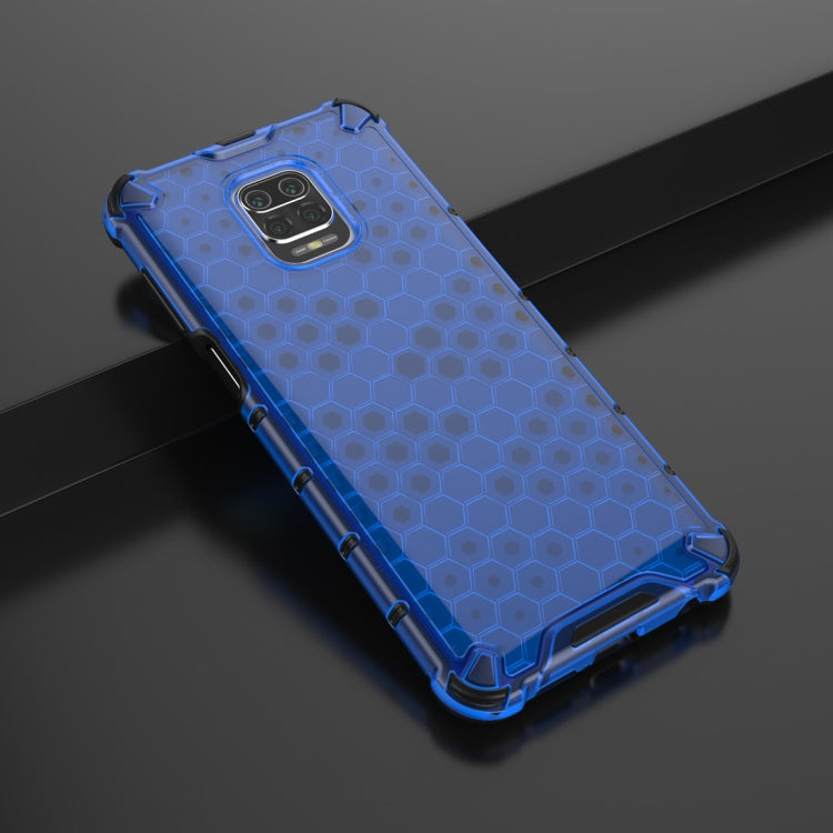 HONEYCOMB Tvrdený kryt pre Xiaomi Redmi Note 9S / Note 9 Pro - modrý