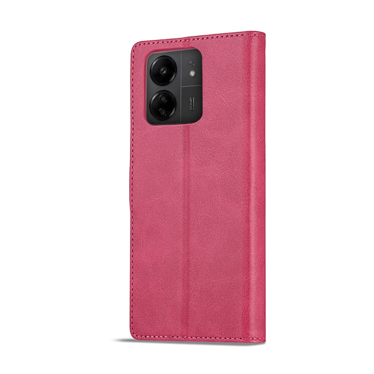 IMEEKE Knižkové puzdro pre Xiaomi Redmi 13C - ružové