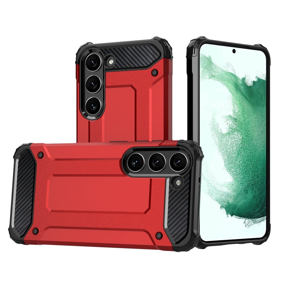 HYBRID ARMOR Tvrdený kryt na Samsung Galaxy S23 5G - červený