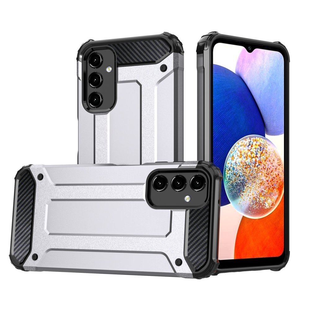 HYBRID ARMOR Tvrdený kryt na Samsung Galaxy A14 / A14 5G - sivý