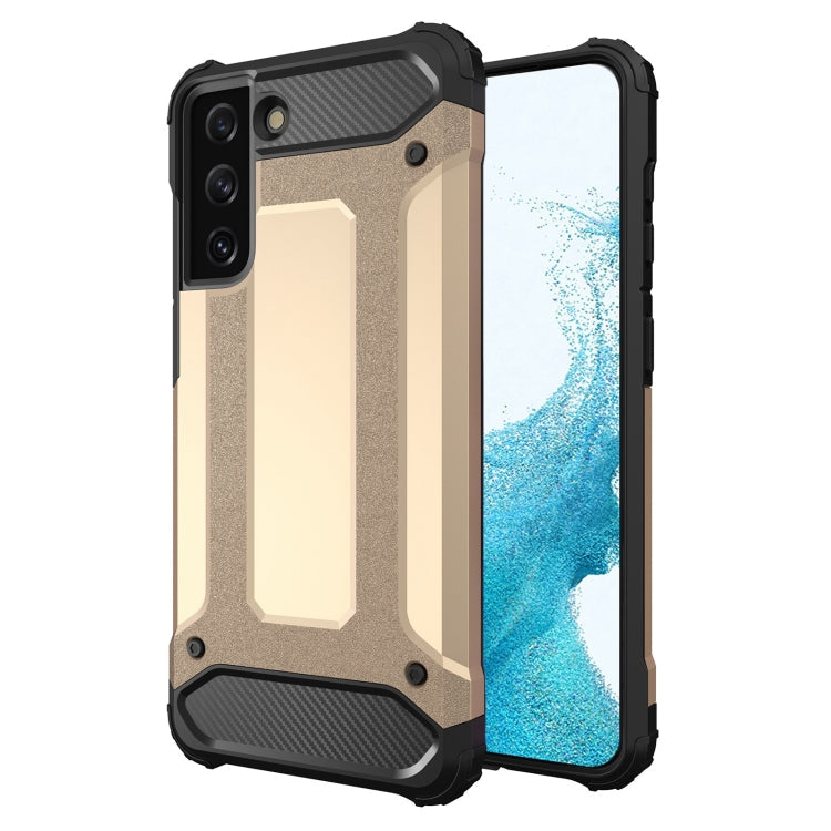 HYBRID ARMOR Tvrdený kryt na Samsung Galaxy S22 - zlatý