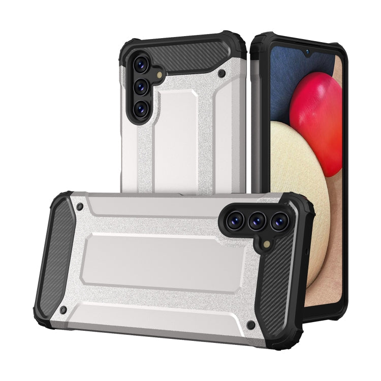 HYBRID ARMOR Tvrdený kryt na Samsung Galaxy A13 4G - sivý