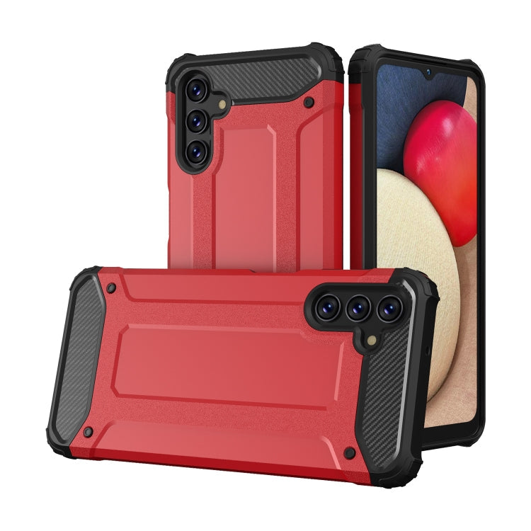 HYBRID ARMOR Tvrdený kryt na Samsung Galaxy A13 5G / A04s - červený
