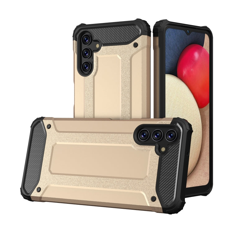 HYBRID ARMOR Tvrdený kryt na Samsung Galaxy A13 4G - zlatý