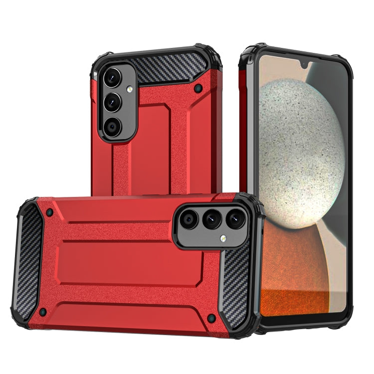 HYBRID ARMOR Tvrdený kryt na Samsung Galaxy A34 5G - červený