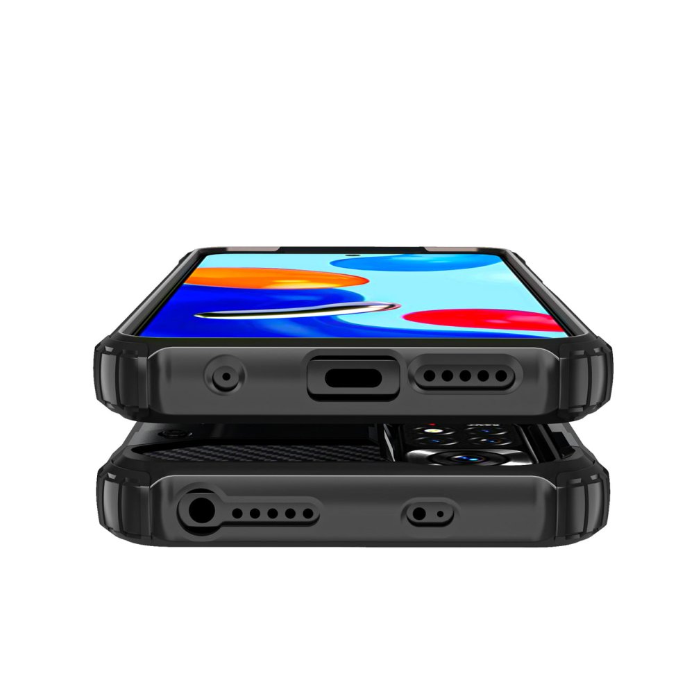 HYBRID ARMOR Tvrdený kryt na Xiaomi Redmi Note 11 / 11s - červený