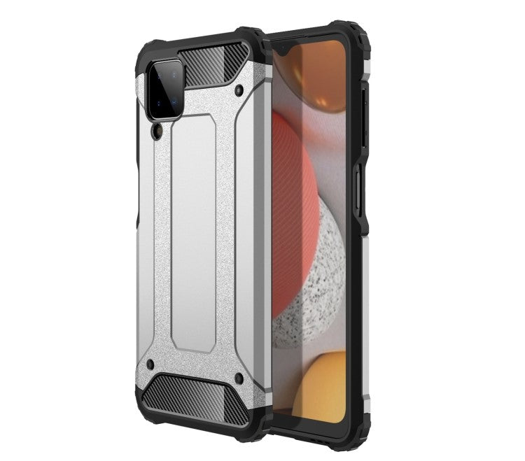 HYBRID ARMOR Tvrdený kryt na Samsung Galaxy A12 - sivý