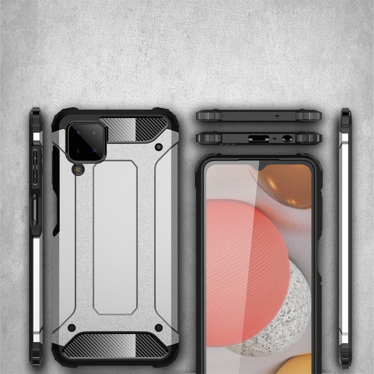 HYBRID ARMOR Tvrdený kryt na Samsung Galaxy A12 - sivý