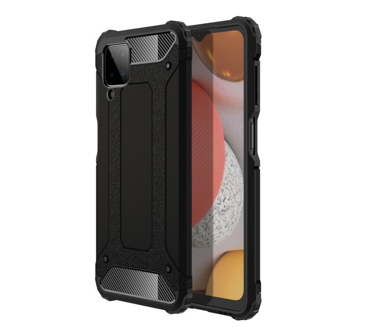 HYBRID ARMOR Tvrdený kryt na Samsung Galaxy A12 - čierny