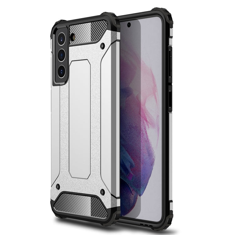 HYBRID ARMOR Tvrdený kryt na Samsung Galaxy S21 FE - sivý