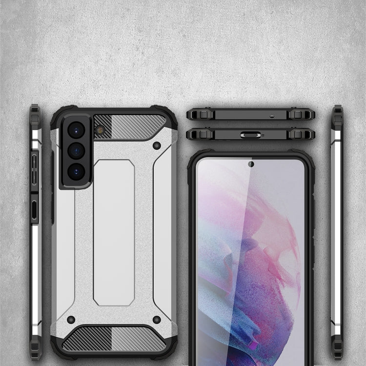 HYBRID ARMOR Tvrdený kryt na Samsung Galaxy S21 FE - sivý