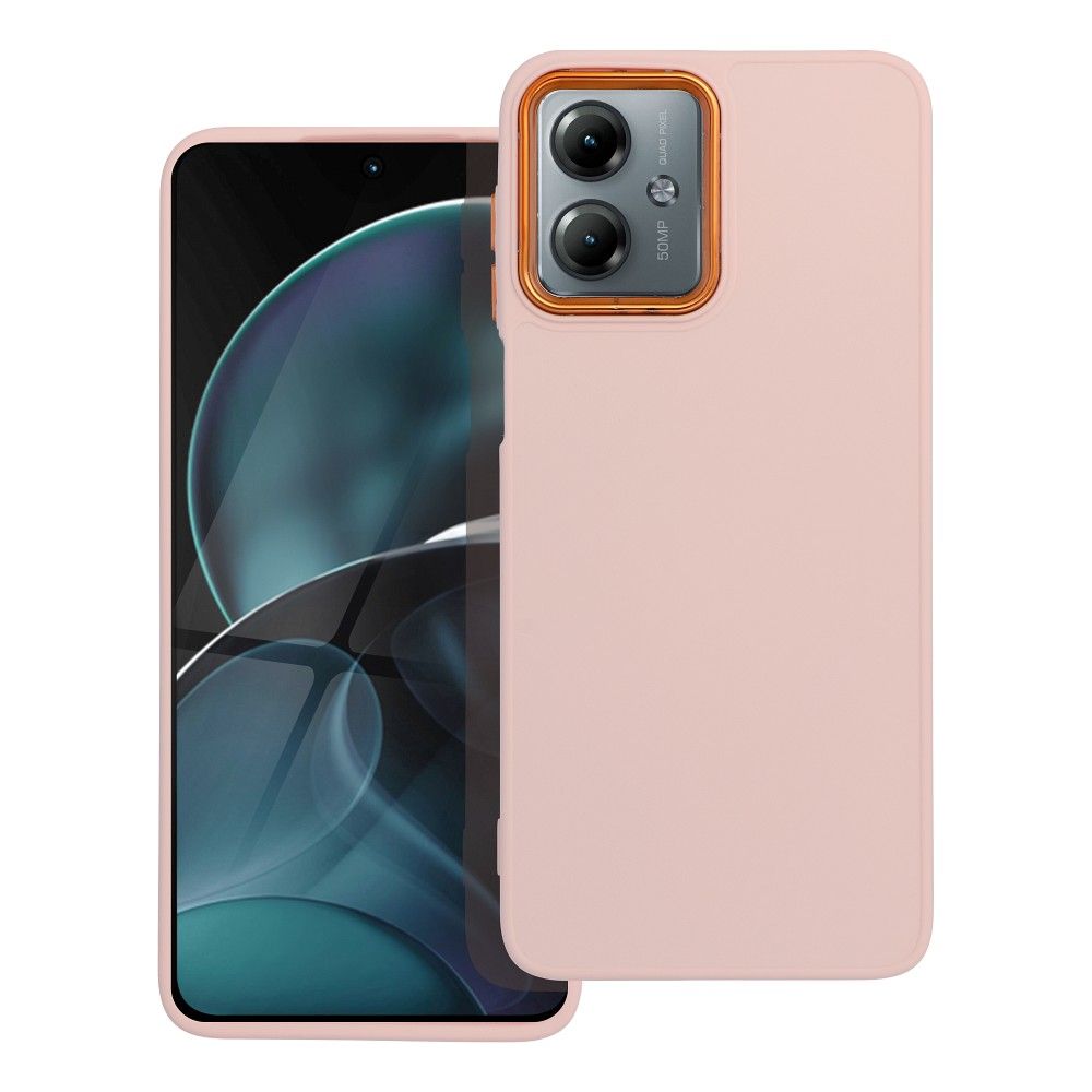 SKLO + KRYT 2v1 pre Motorola Moto G14 - FRAME CASE ružový