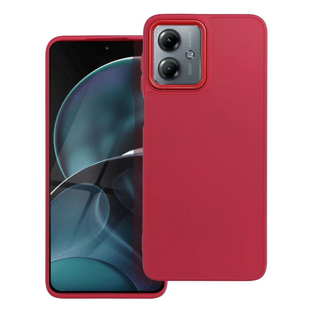 FRAME CASE Zadný kryt pre Motorola Moto G14 - bordový
