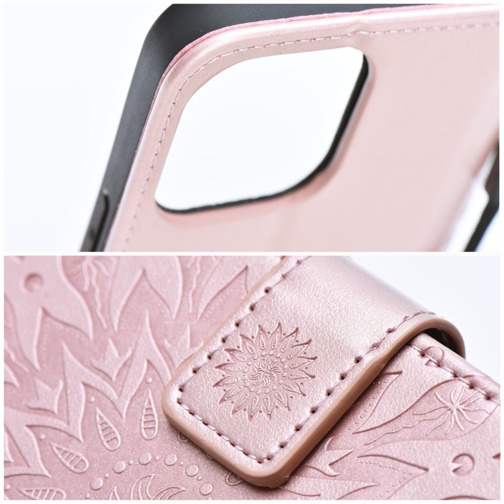 MEZZO Knižkové puzdro pre Samsung Galaxy A55 5G - MANDALA (ružové)