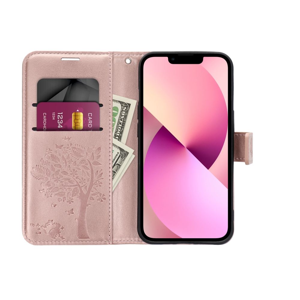MEZZO Knižkové puzdro pre Samsung Galaxy A35 5G - TREE (ružové)