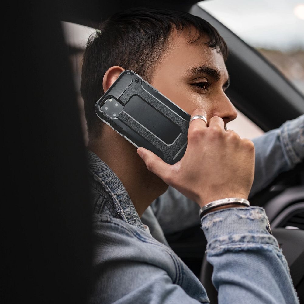 HYBRID ARMOR Tvrdený kryt pre Samsung Galaxy A55 5G - čierny