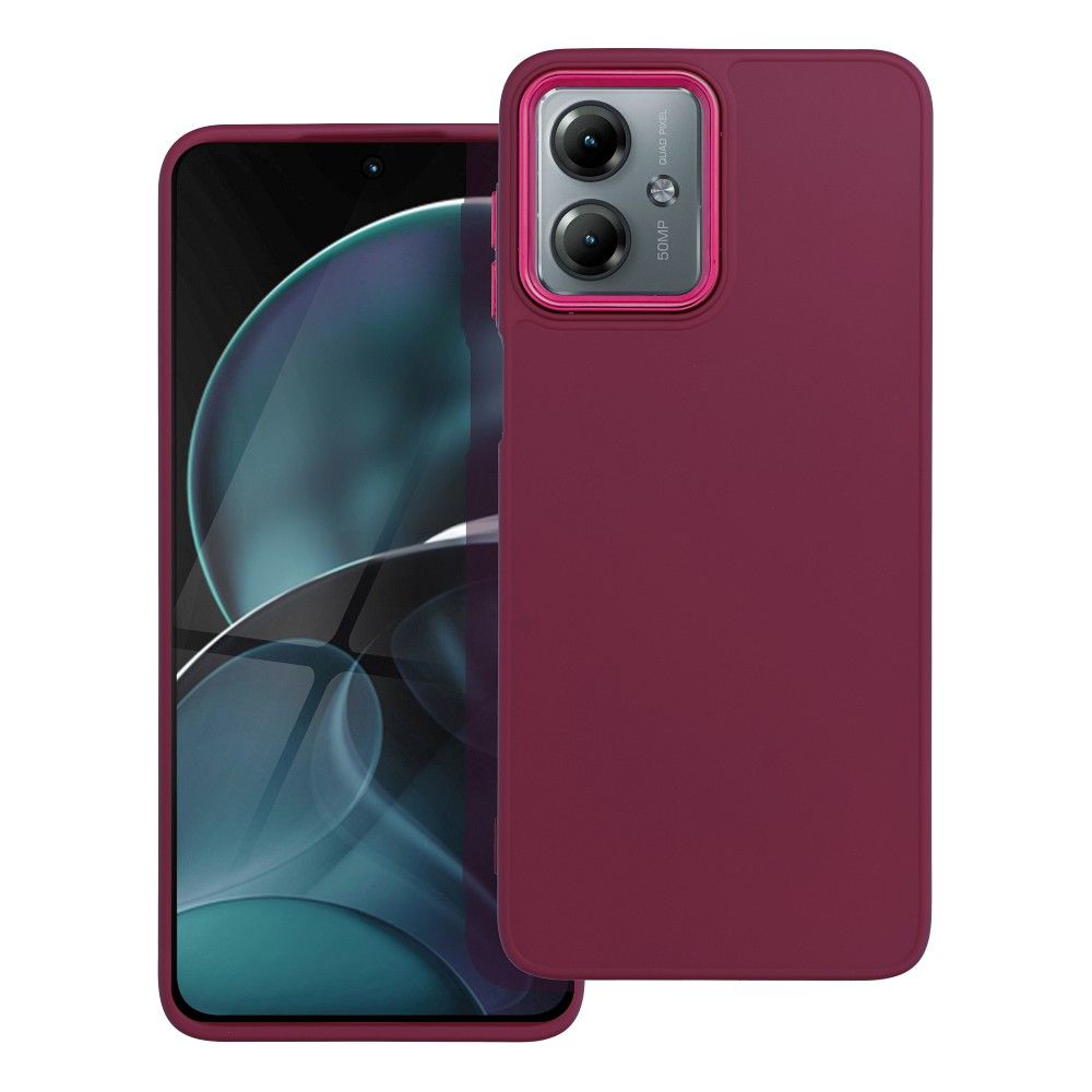 SKLO + KRYT 2v1 pre Moto G54 5G / G54 5G Power Edition - FRAME CASE bordový