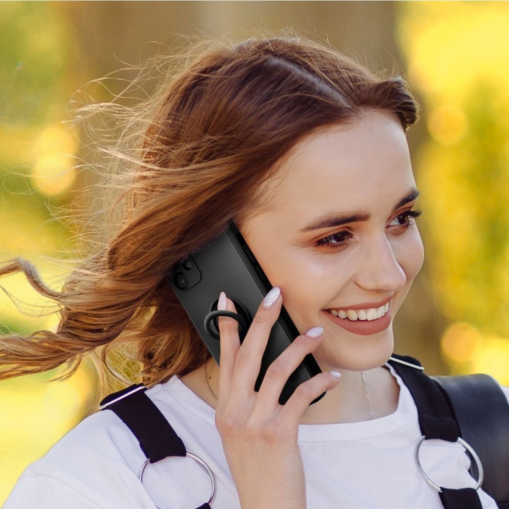 SILICONE RING Zadný kryt pre Samsung Galaxy A55 5G - čierny