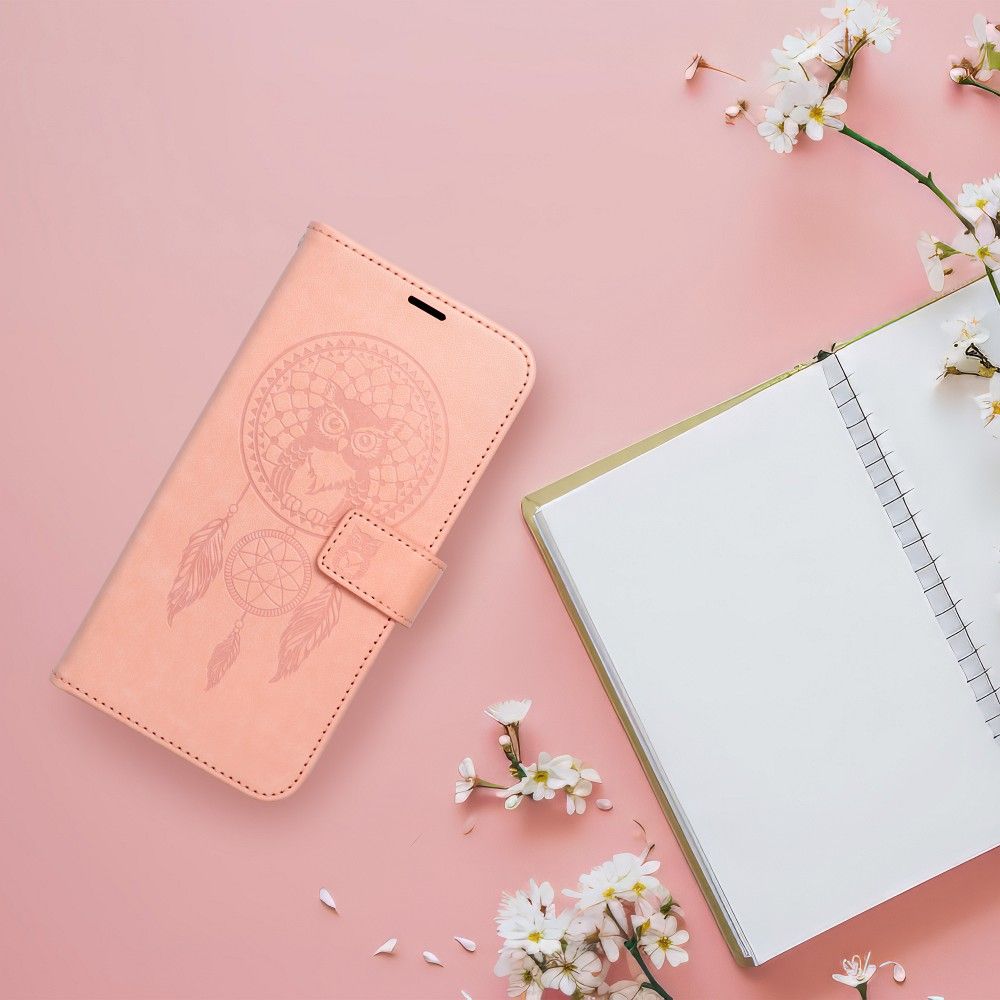 MEZZO Knižkové puzdro pre Samsung Galaxy A55 5G - Lapač snov (oranžové)
