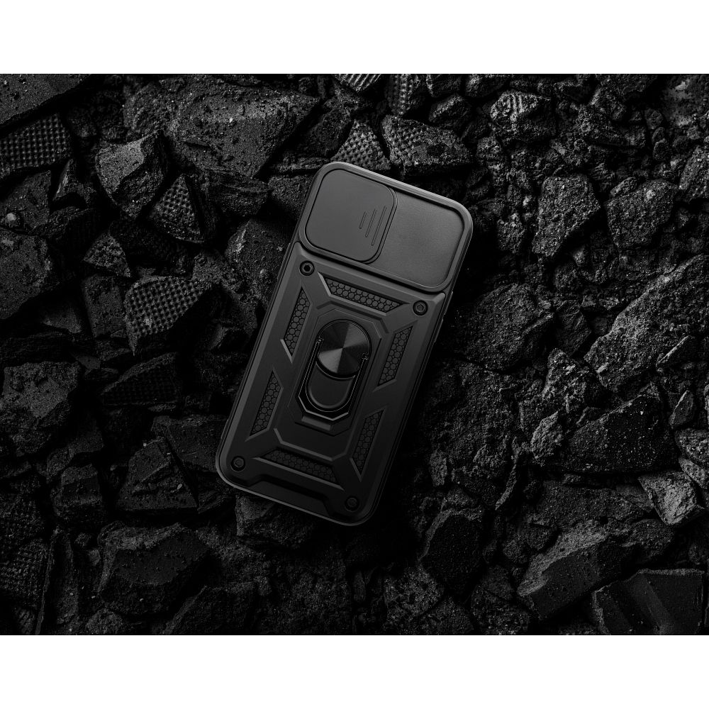 SLIDE ARMOR Tvrdený kryt pre Samsung Galaxy A55 5G - čierny