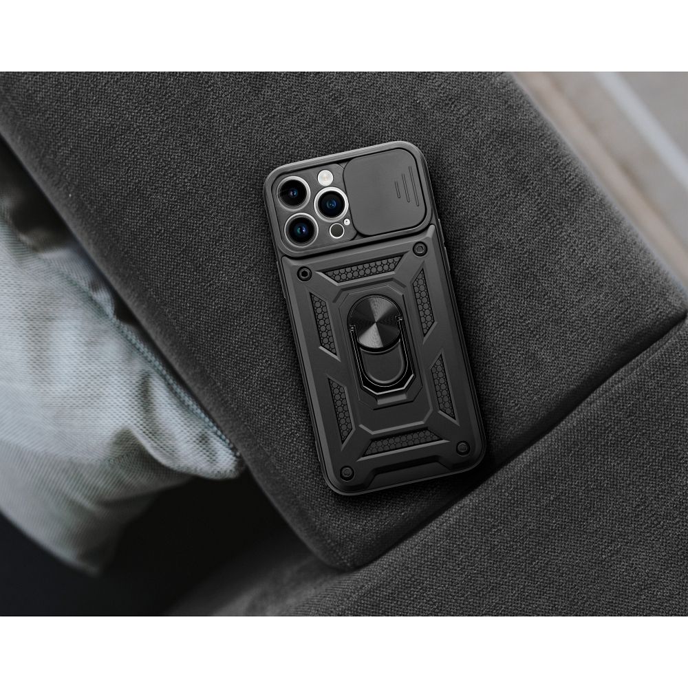 SLIDE ARMOR Tvrdený kryt pre Samsung Galaxy A55 5G - čierny