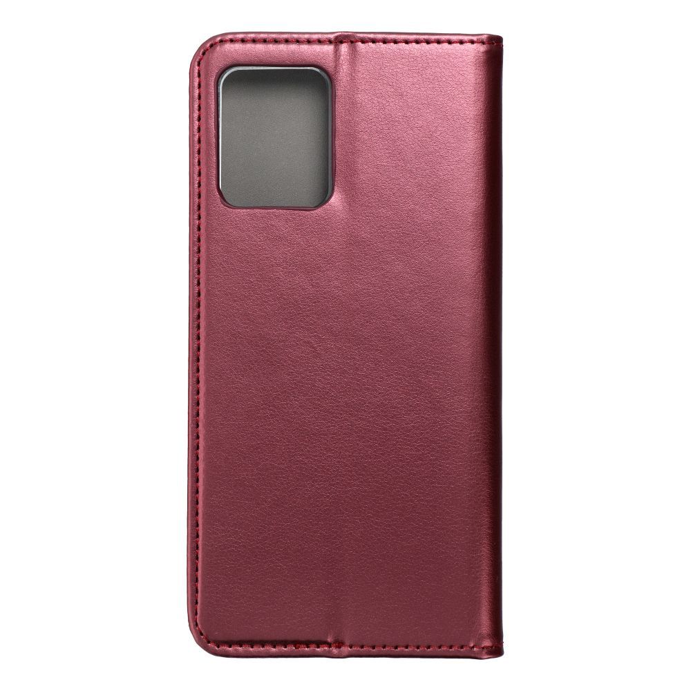 SKLO + PUZDRO 2v1 pre Moto G54 5G / G54 5G Power Edition - Knižkové puzdro MAGNETIC bordové