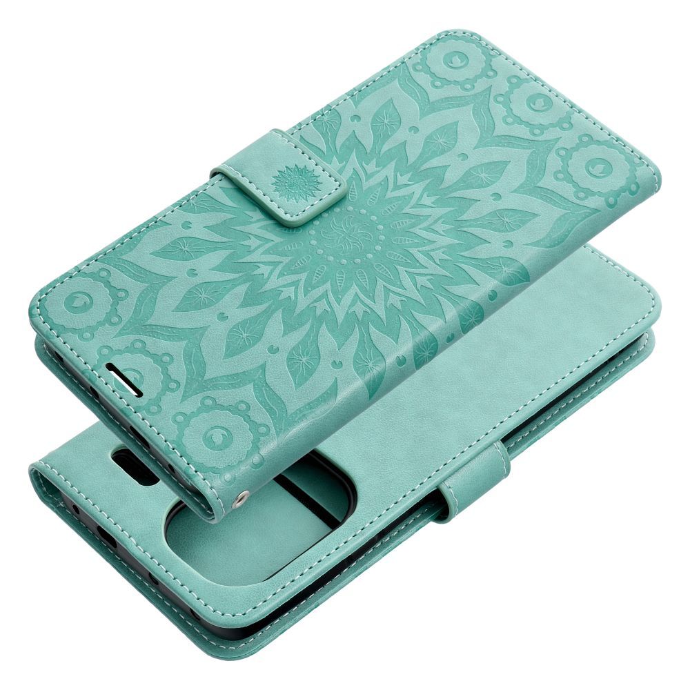 MEZZO Knižkové puzdro pre Xiaomi Redmi Note 13 PRO+ 5G - MANDALA zelené