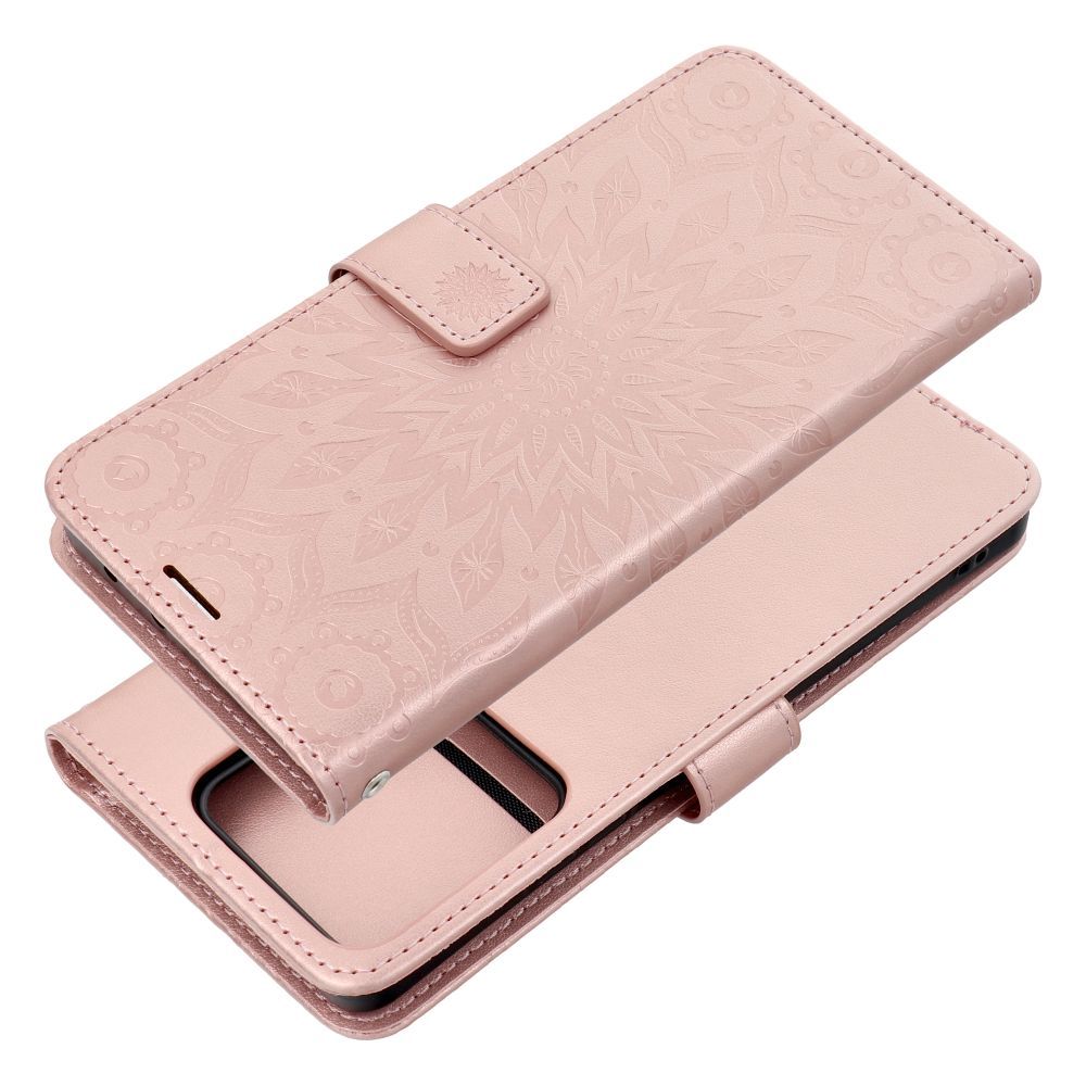 MEZZO Knižkové puzdro pre Xiaomi Redmi Note 13 5G - MANDALA (ružové)