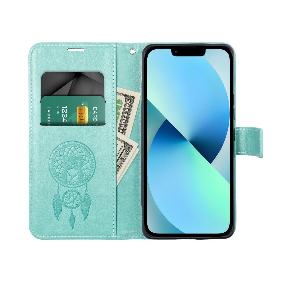 MEZZO Knižkové puzdro pre Xiaomi Redmi Note 13 5G - Lapač snov (zelené)