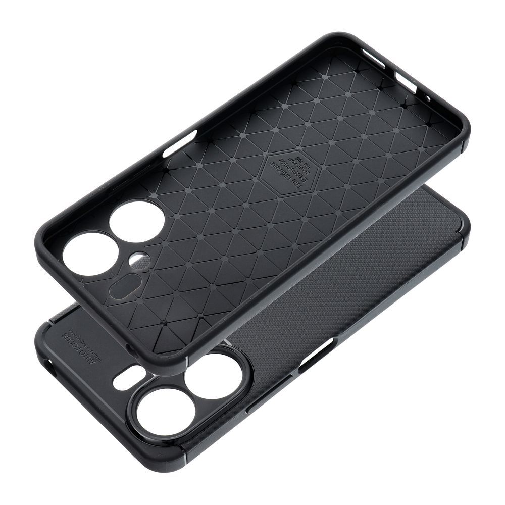 CARBON PREMIUM Zadný kryt pre Xiaomi Redmi 13C / POCO C65 - čierny