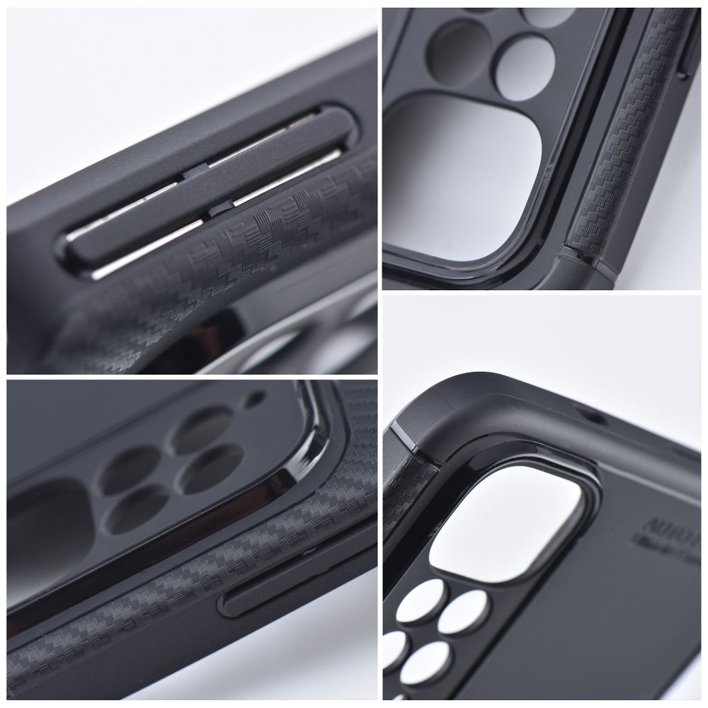 CARBON PREMIUM Zadný kryt pre Xiaomi Redmi 13C / POCO C65 - čierny