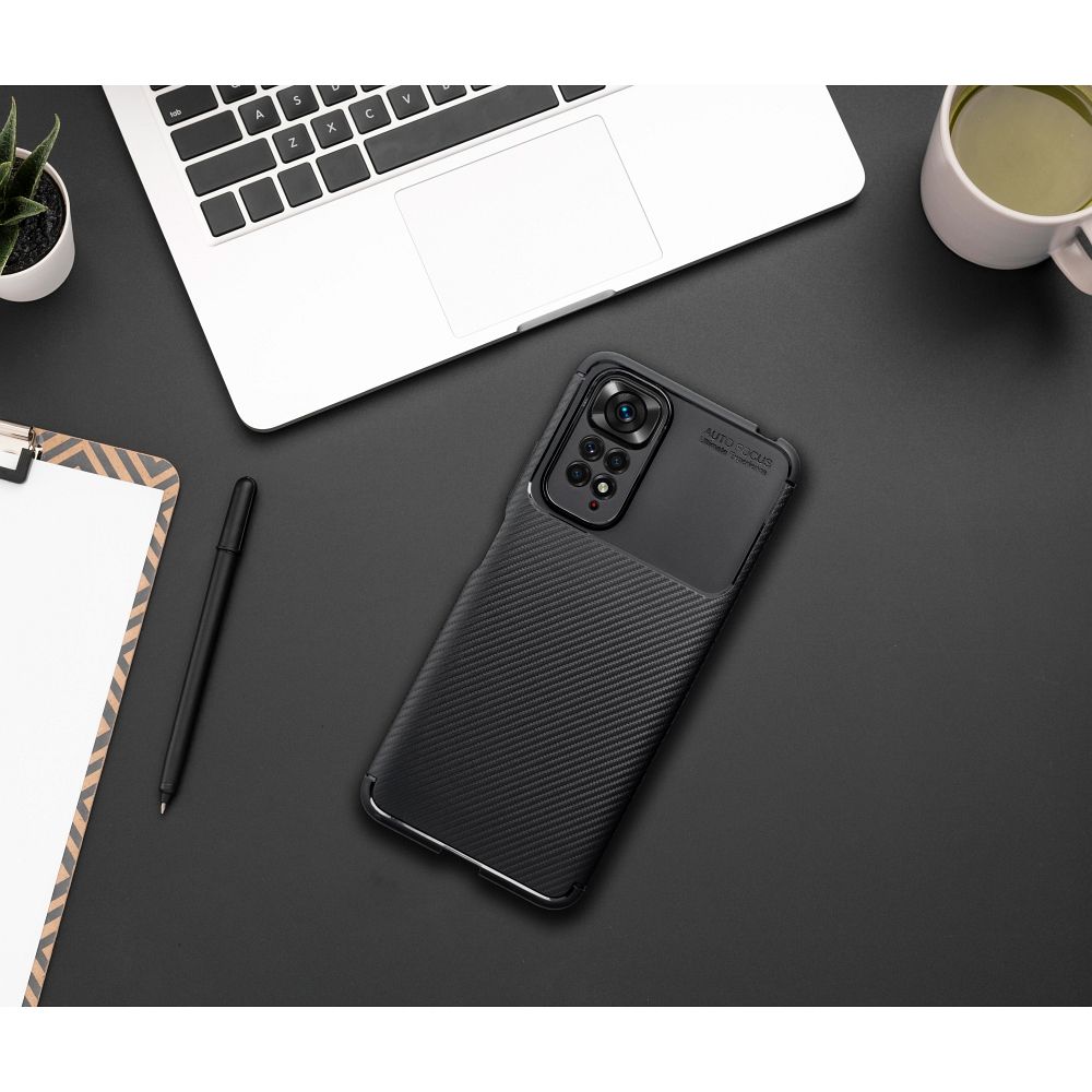 CARBON PREMIUM Zadný kryt pre Xiaomi Redmi 13C / POCO C65 - čierny