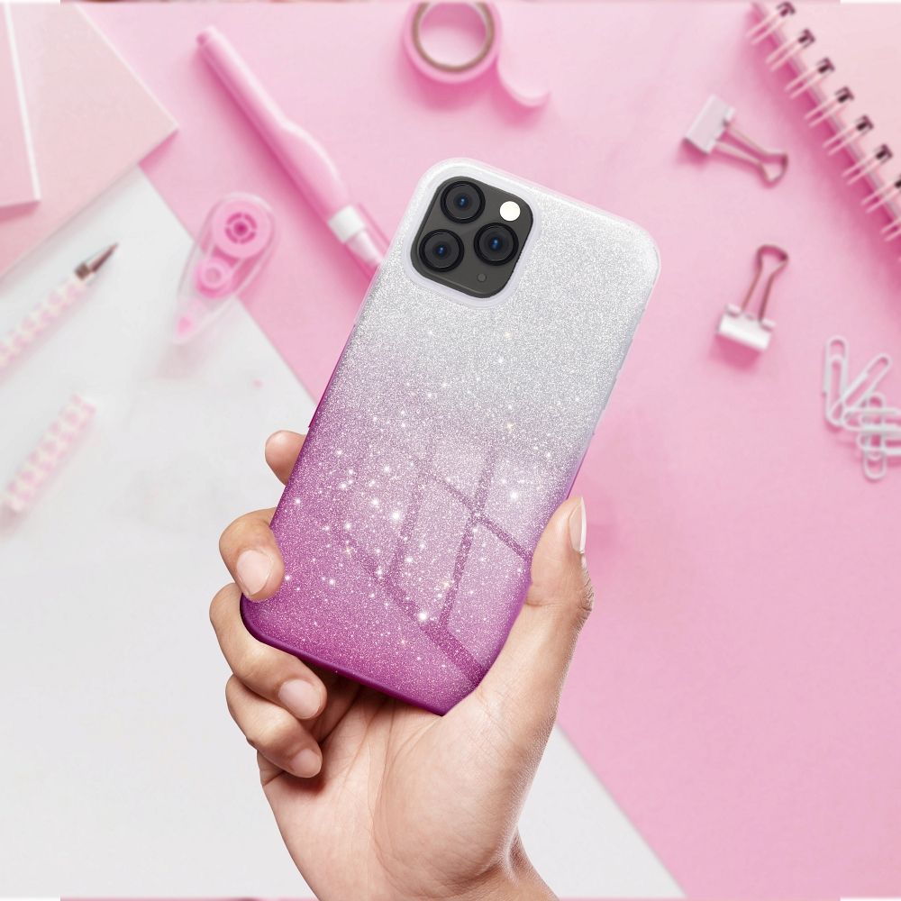 SHINING Zadný kryt pre Xiaomi Redmi 13C / POCO C65 - ružovo strieborný
